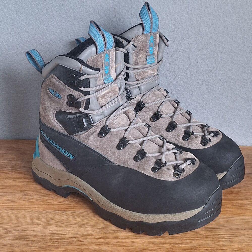 Salomon Contagrip Super Mountain Hiking Boots Women’s 9 Tan Mountaineering